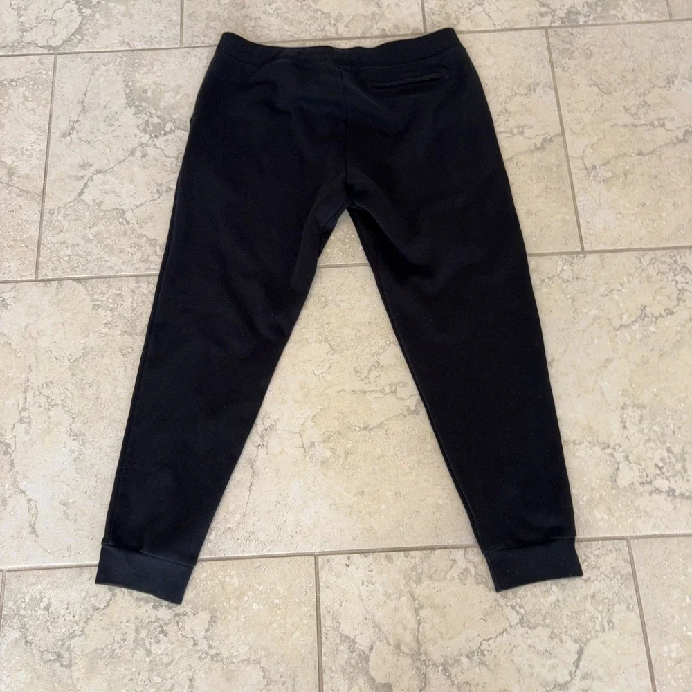 Polo Ralph Lauren Joggers Mens Large Black Athletic Sweatpants Double Knit Logo